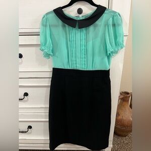 Adorable Black and Mint Dress